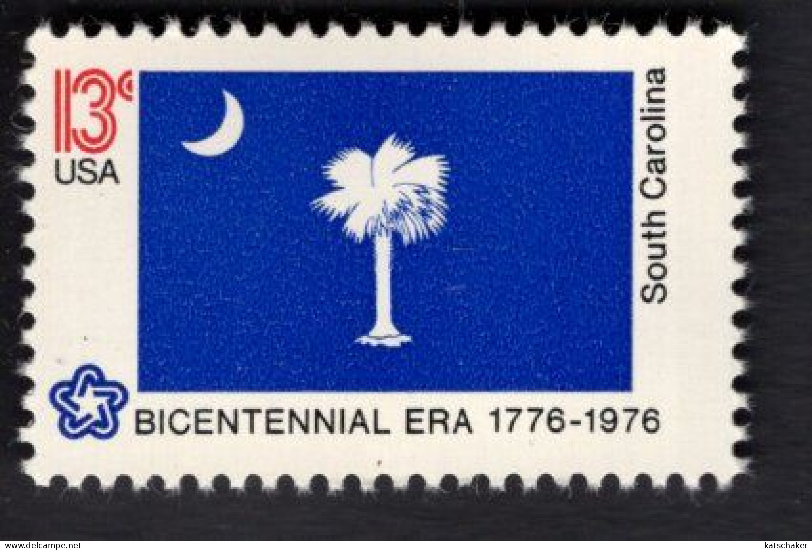 206110872 1976 SCOTT 1640 (XX) POSTFRIS MINT NEVER HINGED  -  Flag American Bicentennial FLAG OF SOUTH CAROLINA - Ungebraucht