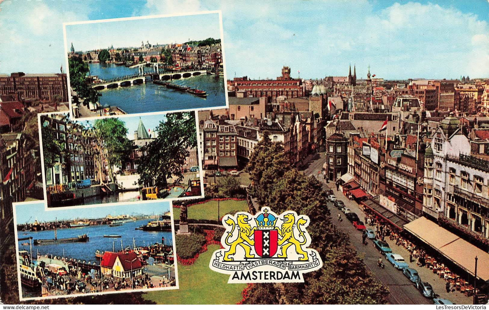 PAYS-BAS - Amsterdam - Multi-vues De Différents Endroits - Animé - Vue Générale - Carte Postale Ancienne - Amsterdam