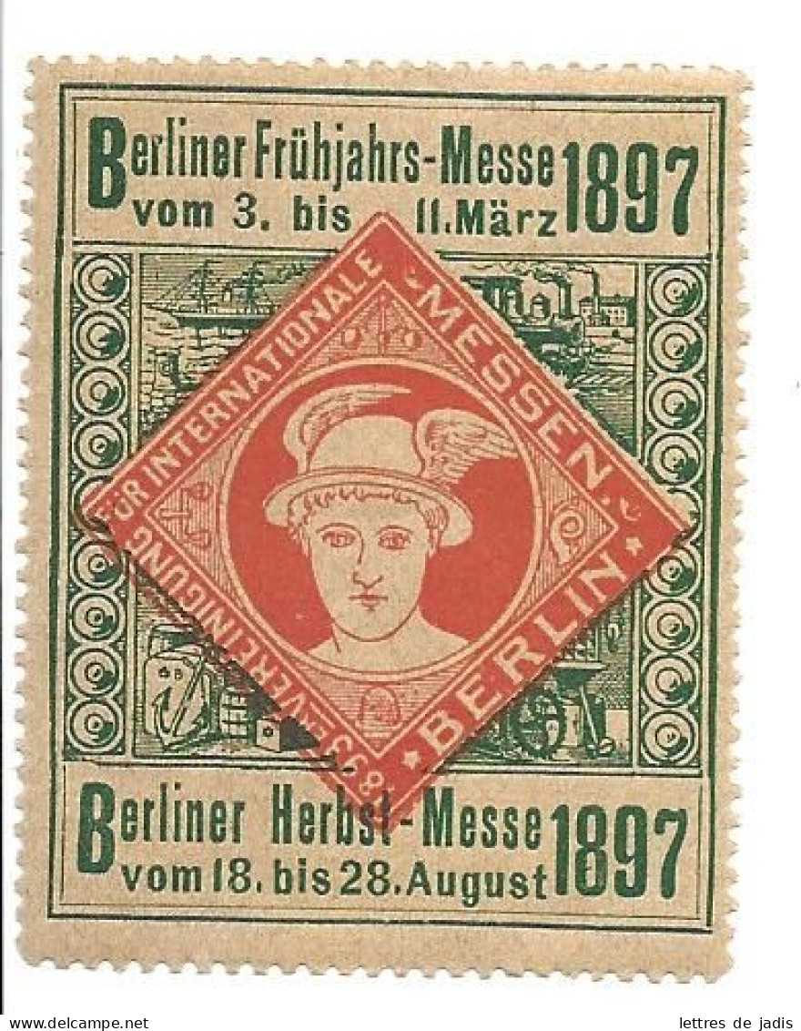 Vignette BERLINER HERBST MESSE  1897 TB - Philatelic Fairs