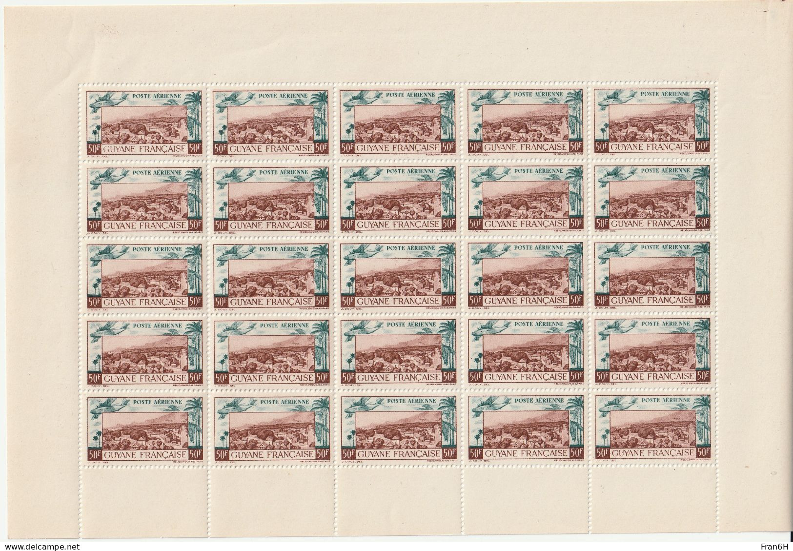 PROMO - GUYANE - Feuille PA N° 21 - Neufs ** - MNH - Cote 56,25 € - Ongebruikt