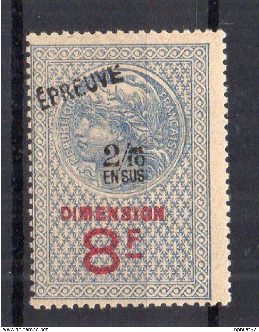 !!! FISCAL, DIMENSION N°86 SURCH EPREUVE NEUF * - Stamps