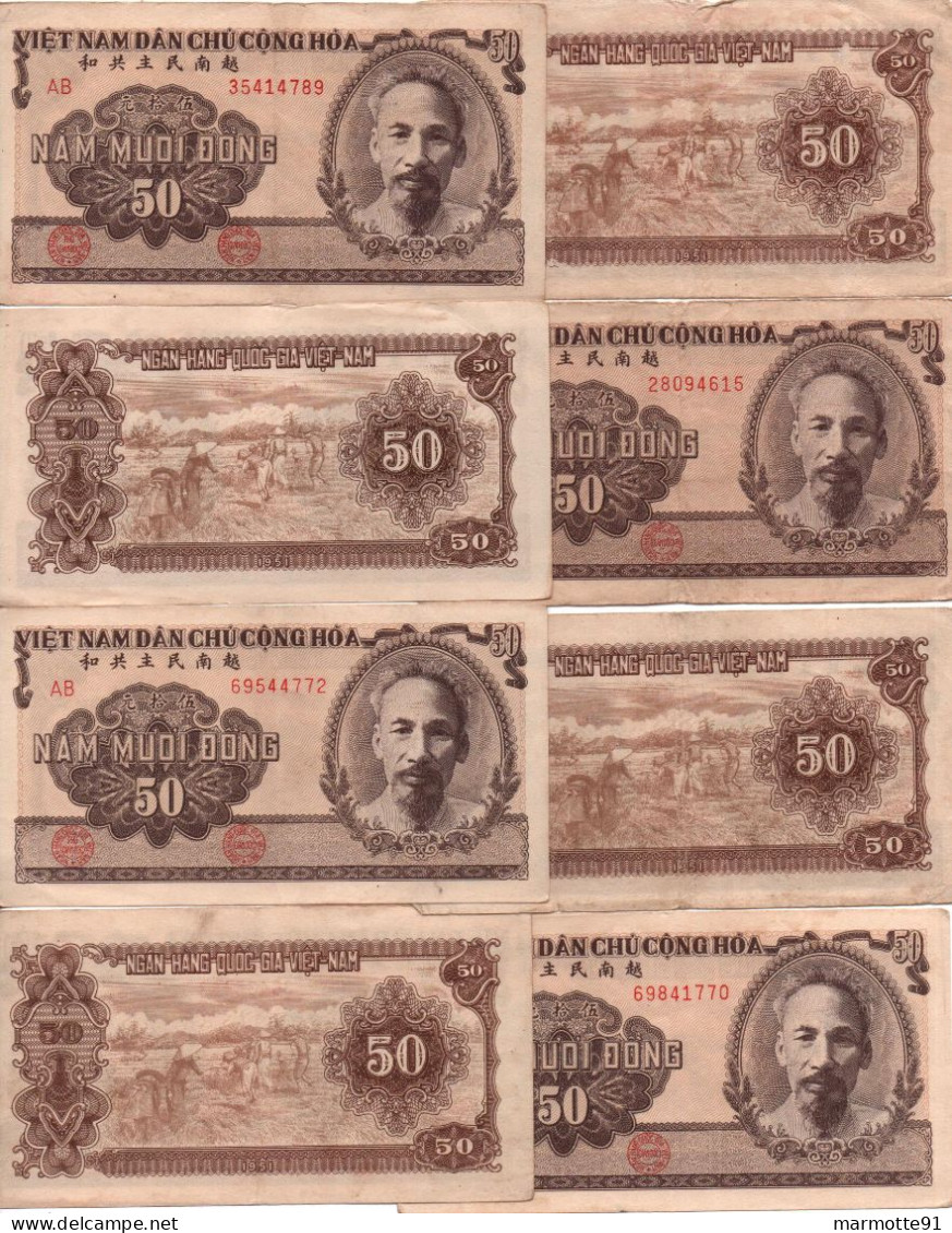 INDOCHINE BILLET BANQUE HO CHI MINH   PROPAGANDE INDOCHINA   PROPAGANDA  BANKNOTE VIETNAM 50 DONG - Dokumente