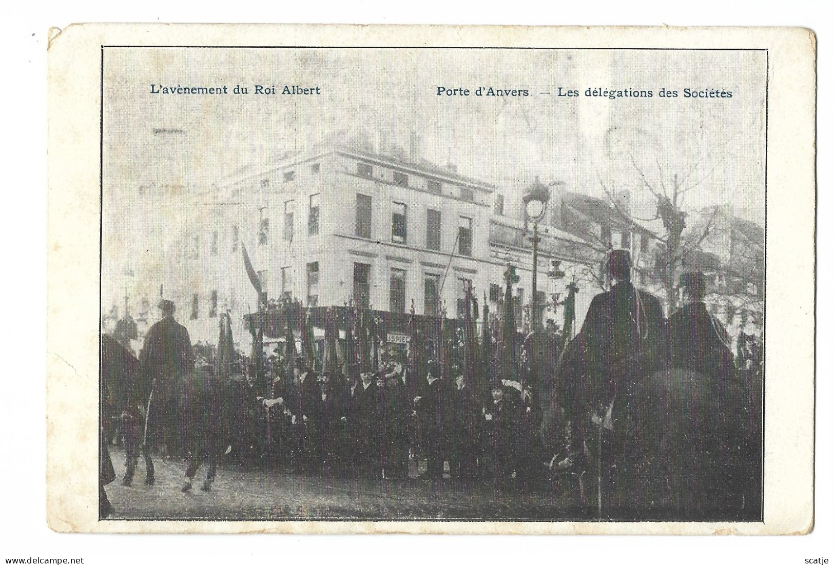 Molenbeek.  Bruxelles   -   L'avènement Du Roi Albert   1909   -   Porte  D' Anvers - Bruxelles (Città)