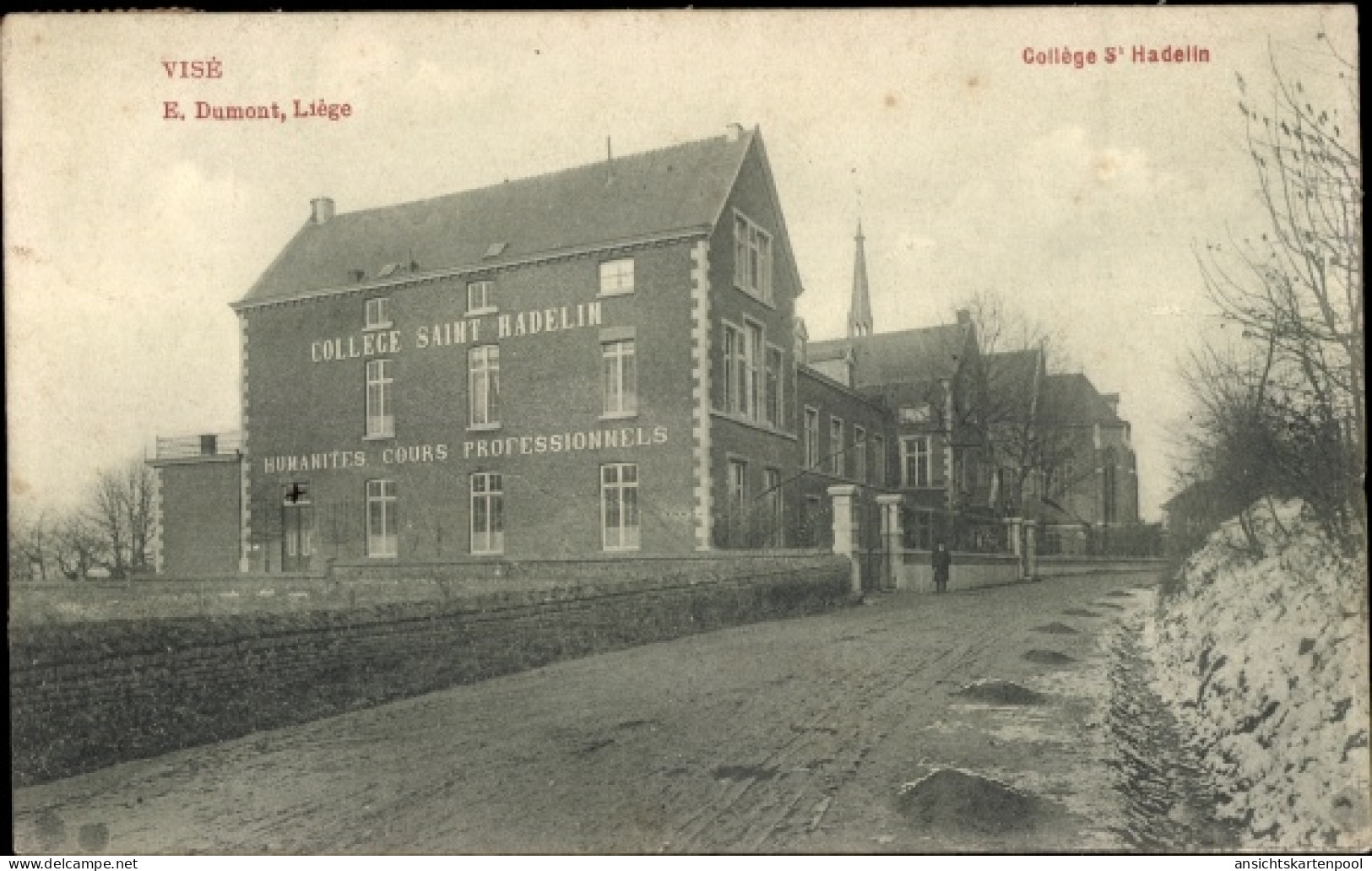 CPA Visé Wallonien Lüttich, College St. Hadelin - Autres & Non Classés