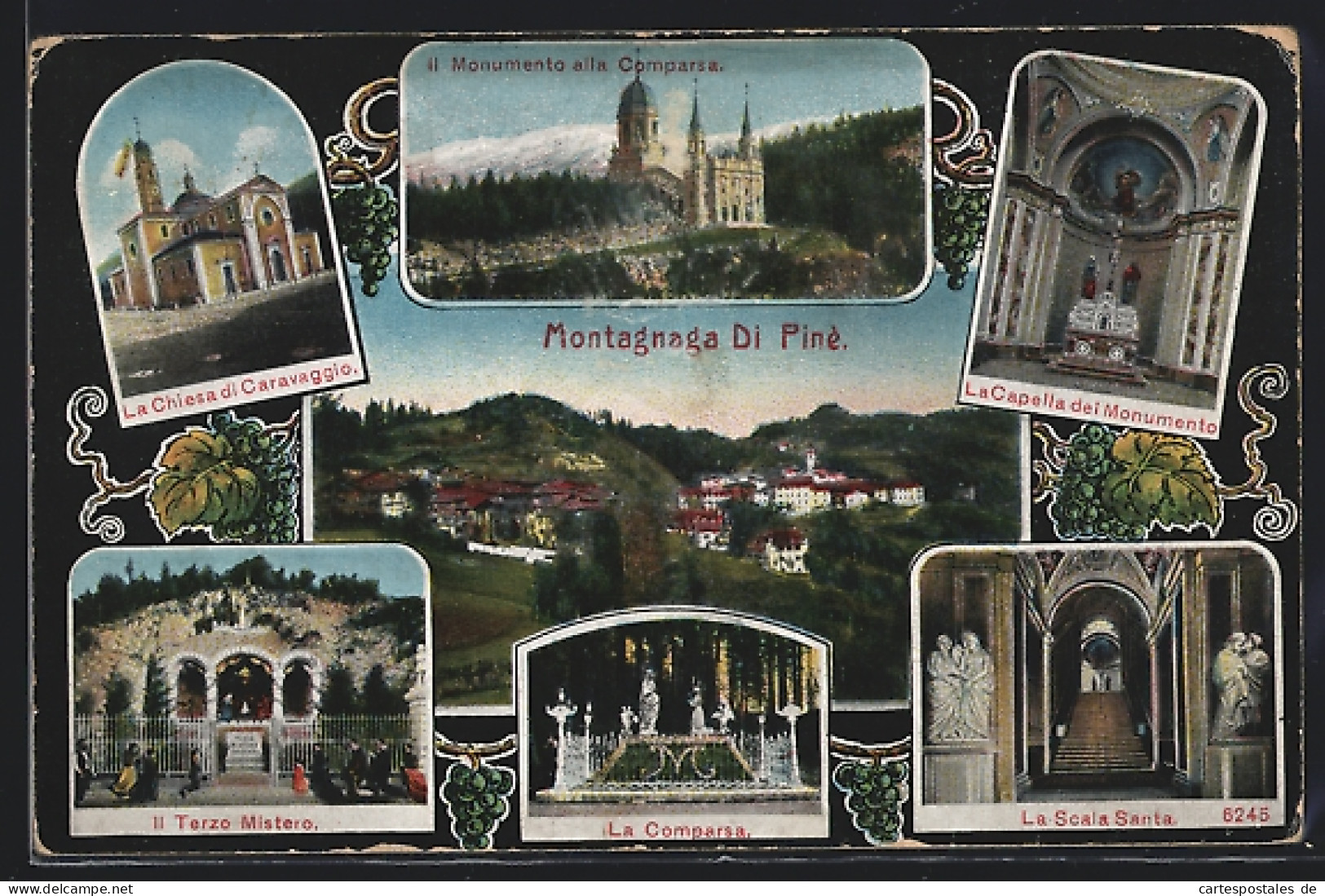 Cartolina Montagnaga Di Pinè, La Chiesa Di Caravaggio, Il Terzo Mistero, La Comparsa  - Autres & Non Classés