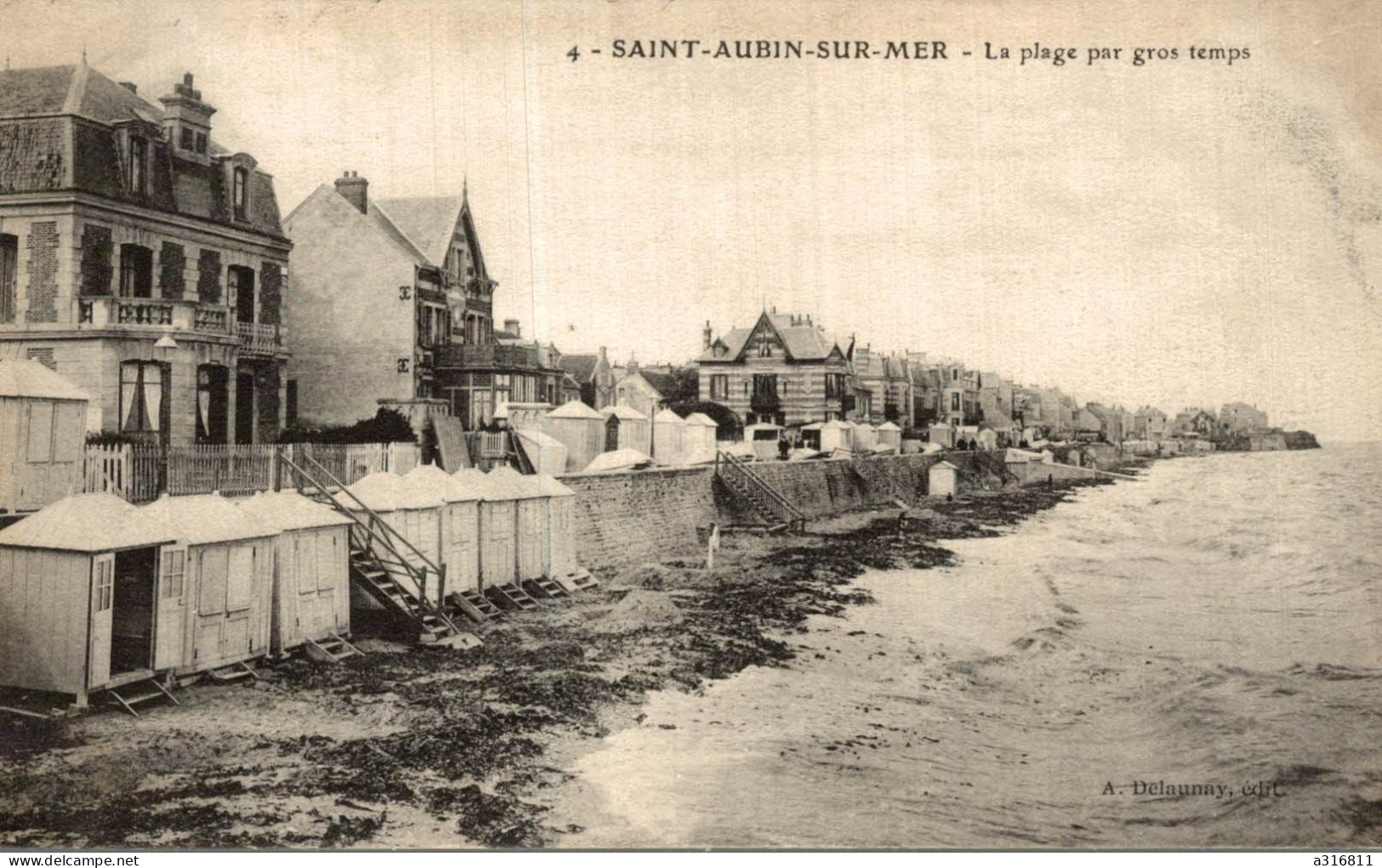 Saint Aubin  La Plage Par Gros Temps - Saint Aubin