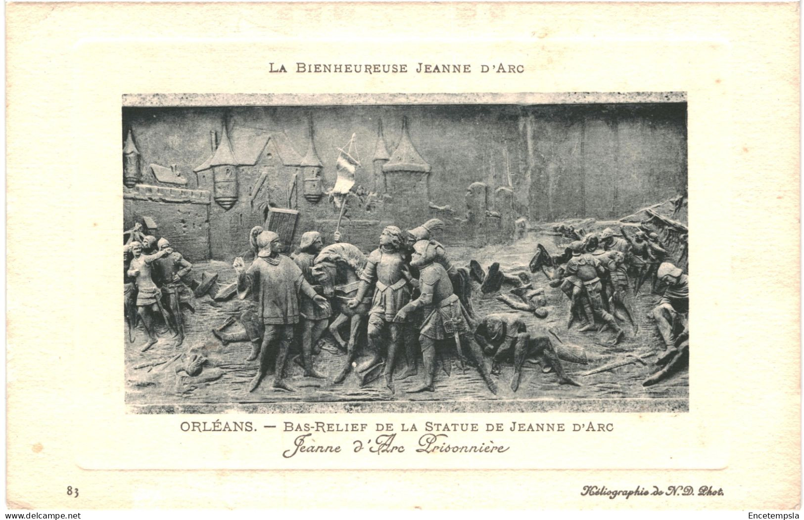 CPA Carte Postale France Orléans Bas Relief De La Statue De Jeanne D'Arc  VM80064 - Orleans