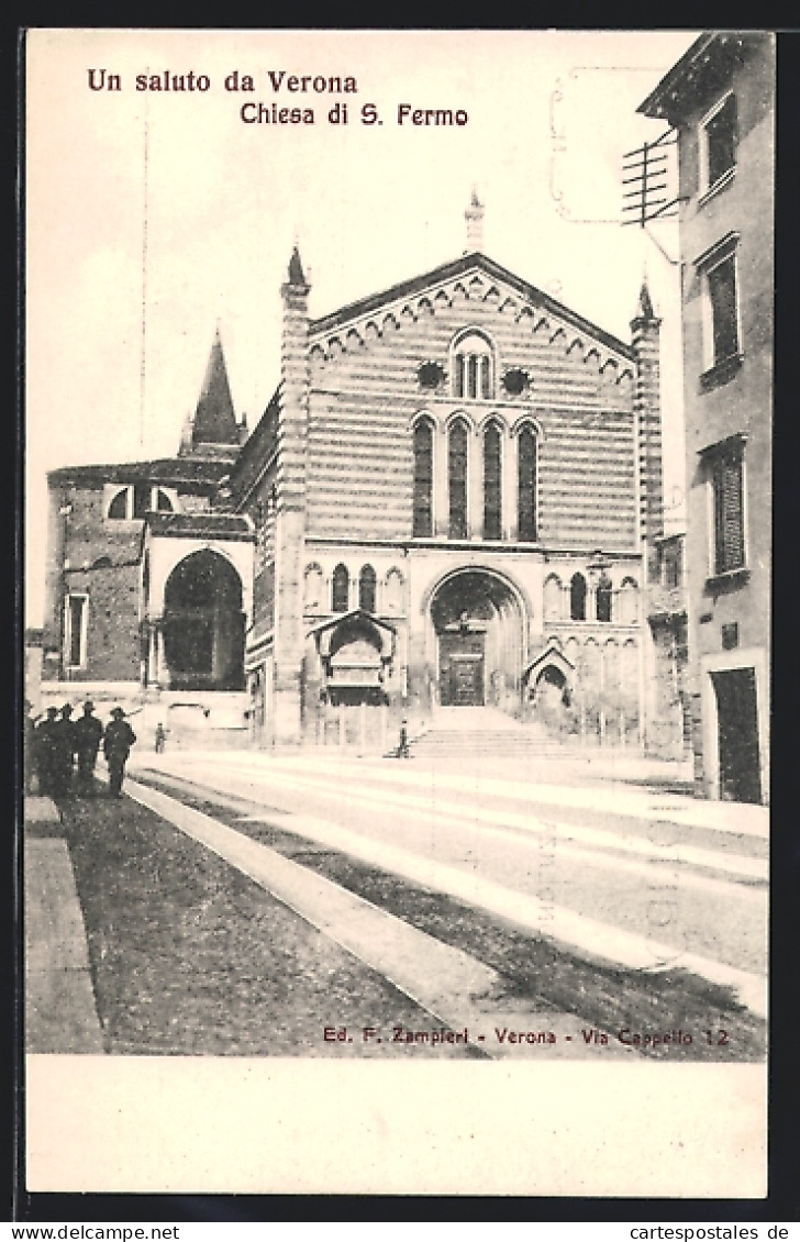 Cartolina Verona, Chiesa Di S. Fermo  - Verona