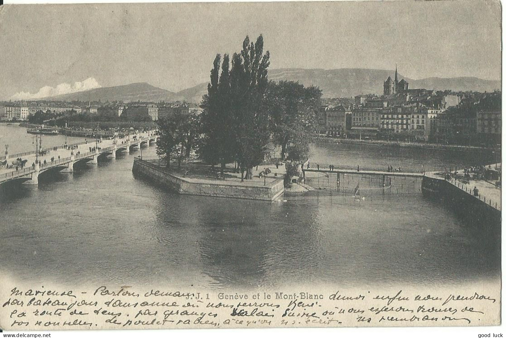 SUISSE CARTE 10c MARQUE LINEAIRE GENEVE + AMBULANT N°1 POUR PARIS DE 1905  LETTRE COVER - Lettres & Documents