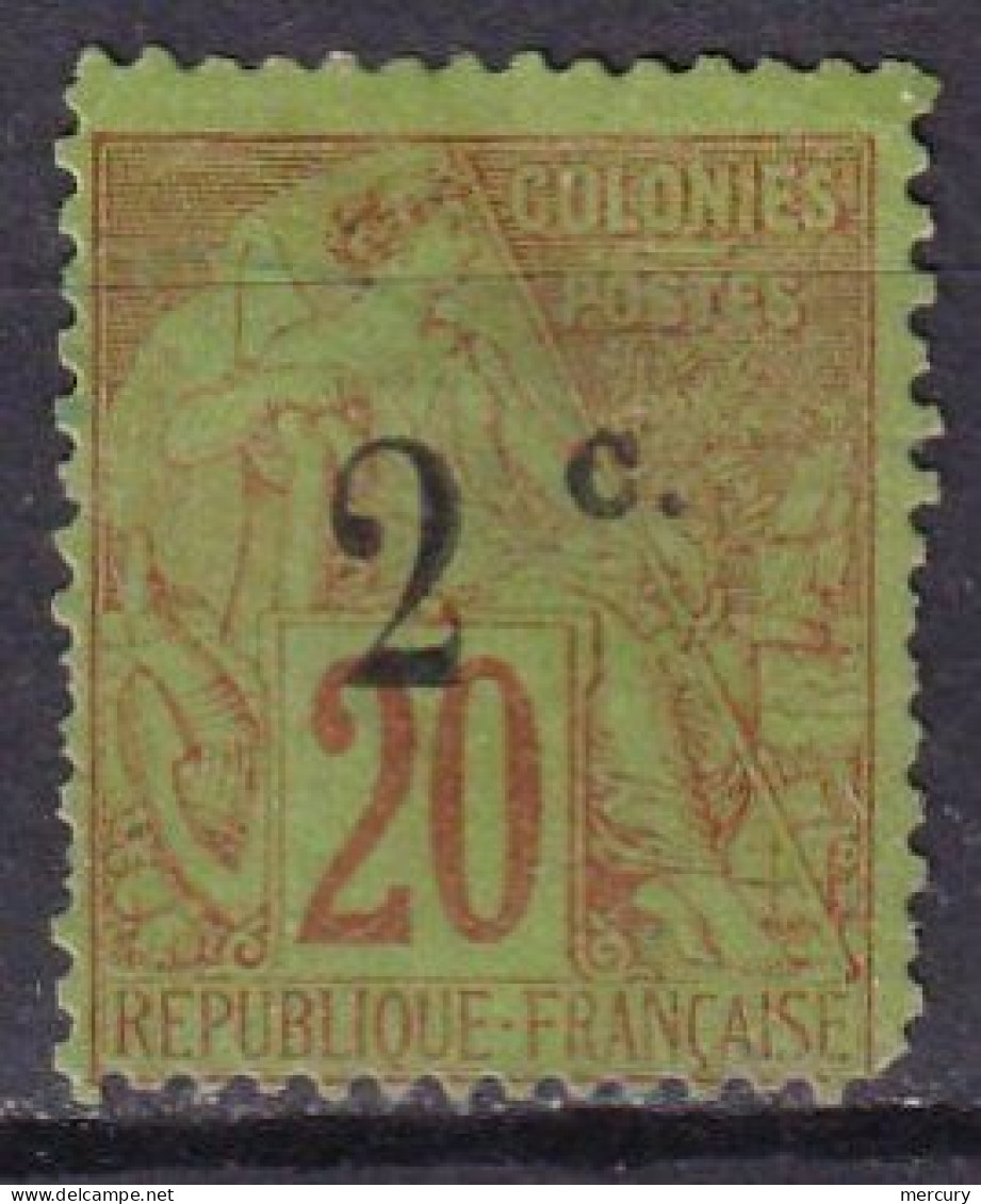 REUNION - 2 C. Sur 20 C. Alphée Dubois Type III - Unused Stamps