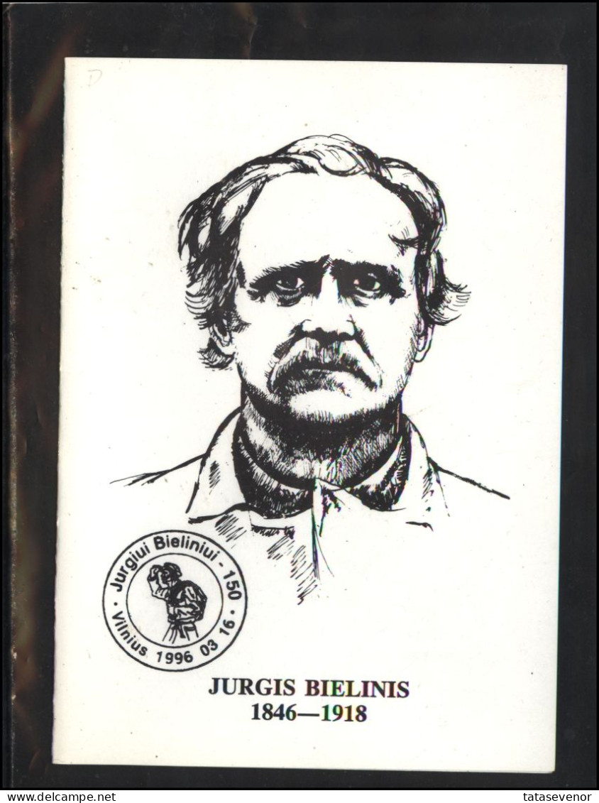 Post Card Lithuania LT Pc 134 BIRZAI Jurgis BIELINIS Commemorative Booklet With Text Inside - Lituanie