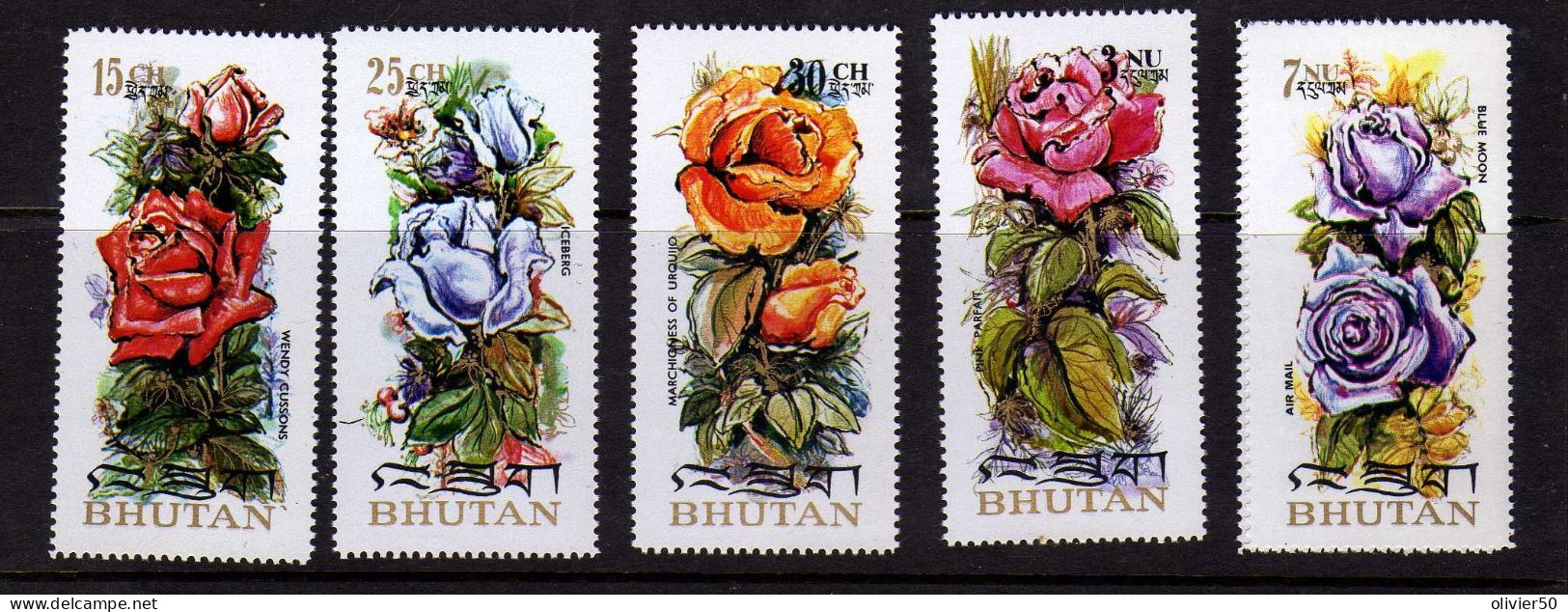 Bouthan - Fleurs - Roses -  Neufs** - MNH  - - Bhután
