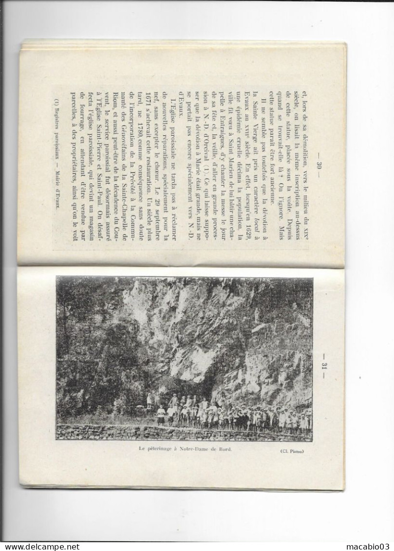 23 Creuse :Evaux Les Bains Livret Son Histoire Religieuse Ses Pèlerinages Son église En 1931 Par L'abbé J.Maury De Lyon - Evaux Les Bains