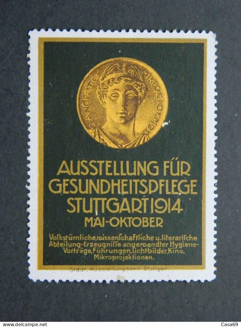 Reklamemarke Ausstellung Für Gesundheitspflege Stuttgart 1914 - Cinderellas