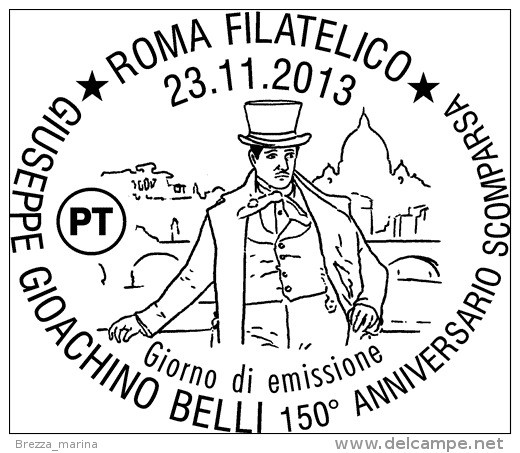 Nuovo - MNH - ITALIA - 2013 - 150 Anni Della Morte Di Gioachino Belli - Ritratto - 0,85 - Cod. Barre 1570 - Bar Codes