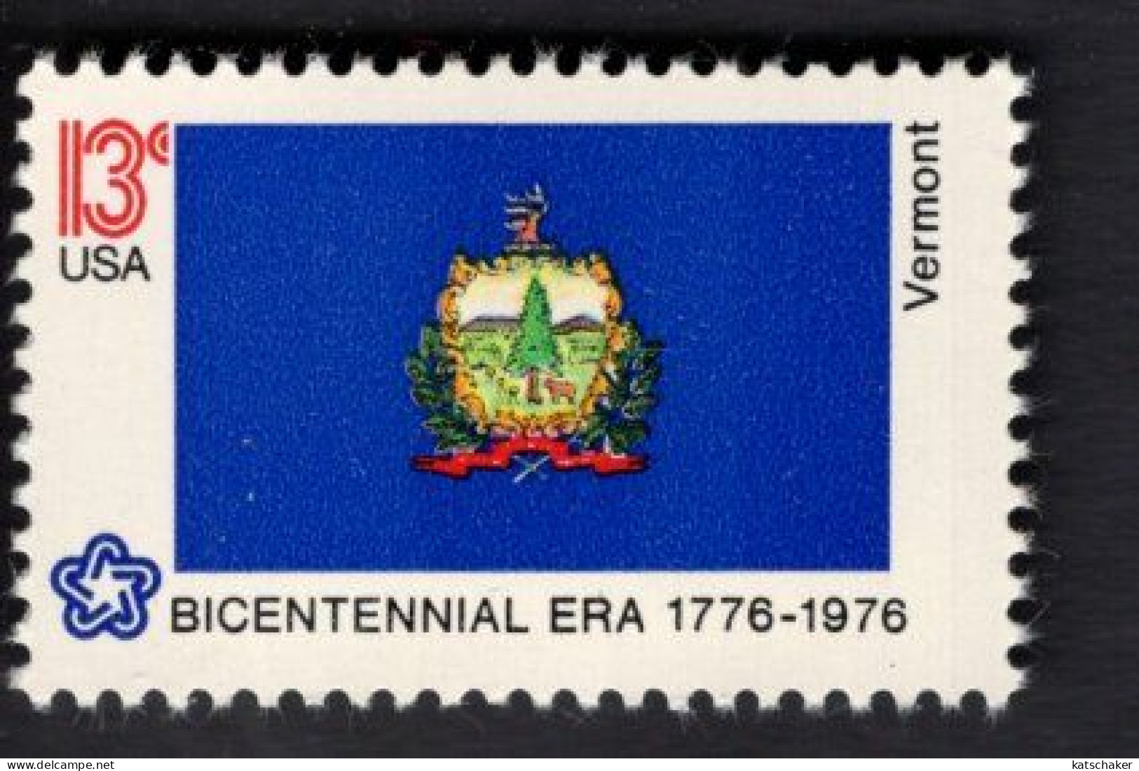 206111396 1976 SCOTT 1646 (XX) POSTFRIS MINT NEVER HINGED  - American Bicentennial FLMAG OF VERMONT - Ongebruikt