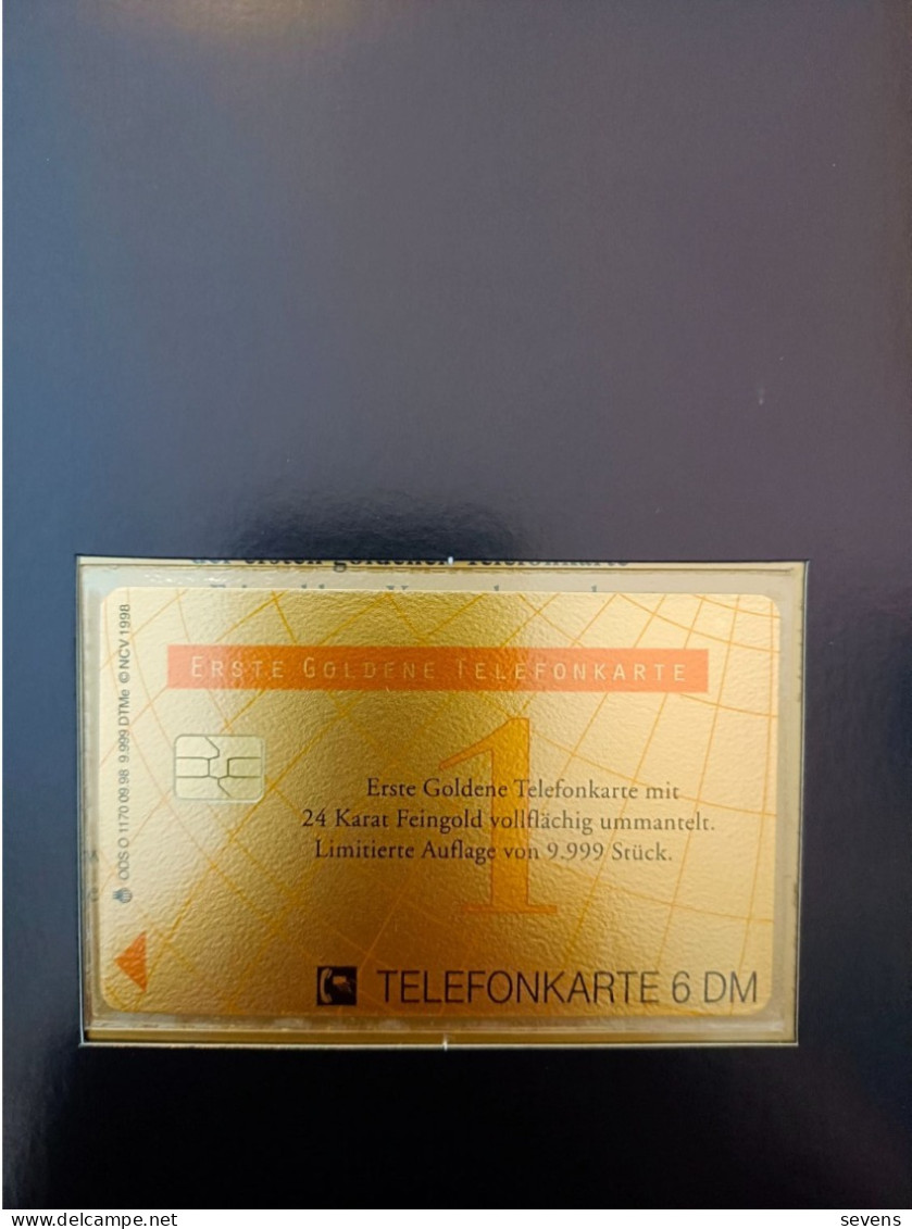 First Gold(24K Gilding) Chip Phoncard,set Of 1，mint In Folder - O-Serie : Serie Clienti Esclusi Dal Servizio Delle Collezioni