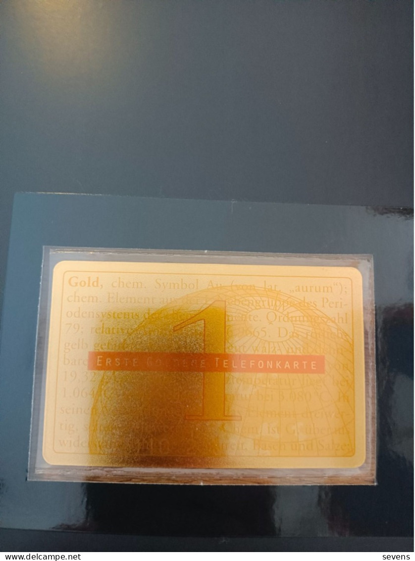 First Gold(24K Gilding) Chip Phoncard,set Of 1，mint In Folder - O-Serie : Serie Clienti Esclusi Dal Servizio Delle Collezioni