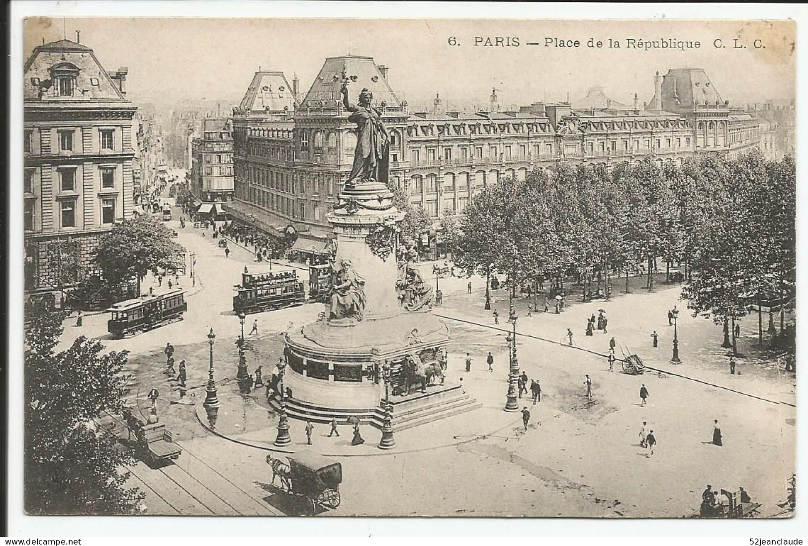 Paris Place De La République   1920    N° 6 - District 03