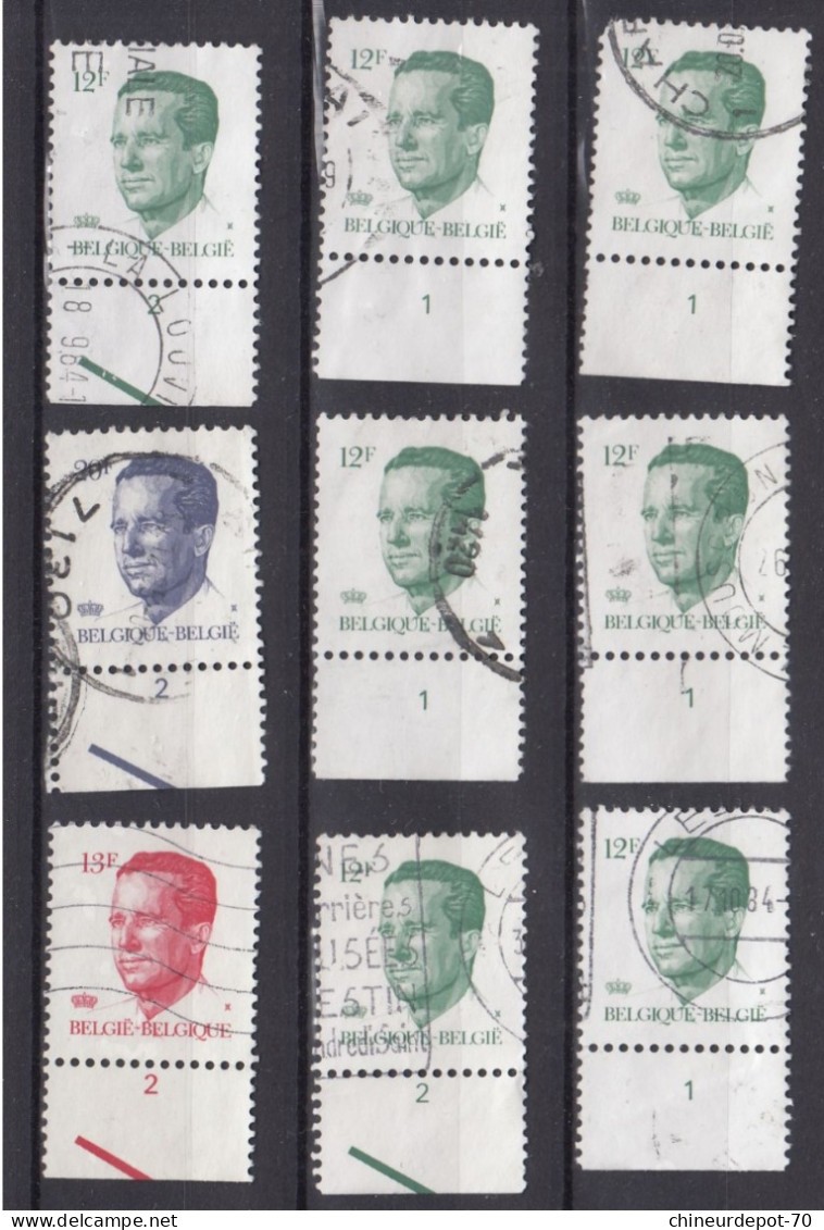 TIMBRES BELGE NON Classés Numero De Planche Roi Baudouin - Other & Unclassified