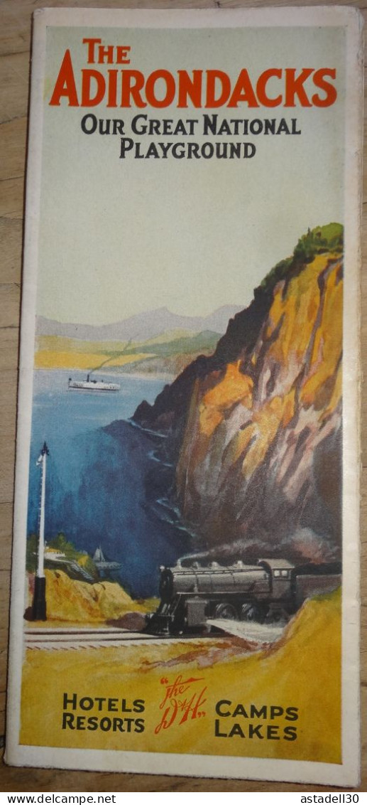 Dépliant USA, The ADIRONDACKS Great National Playground, 1930's .........Caisse-40 - Tourism Brochures
