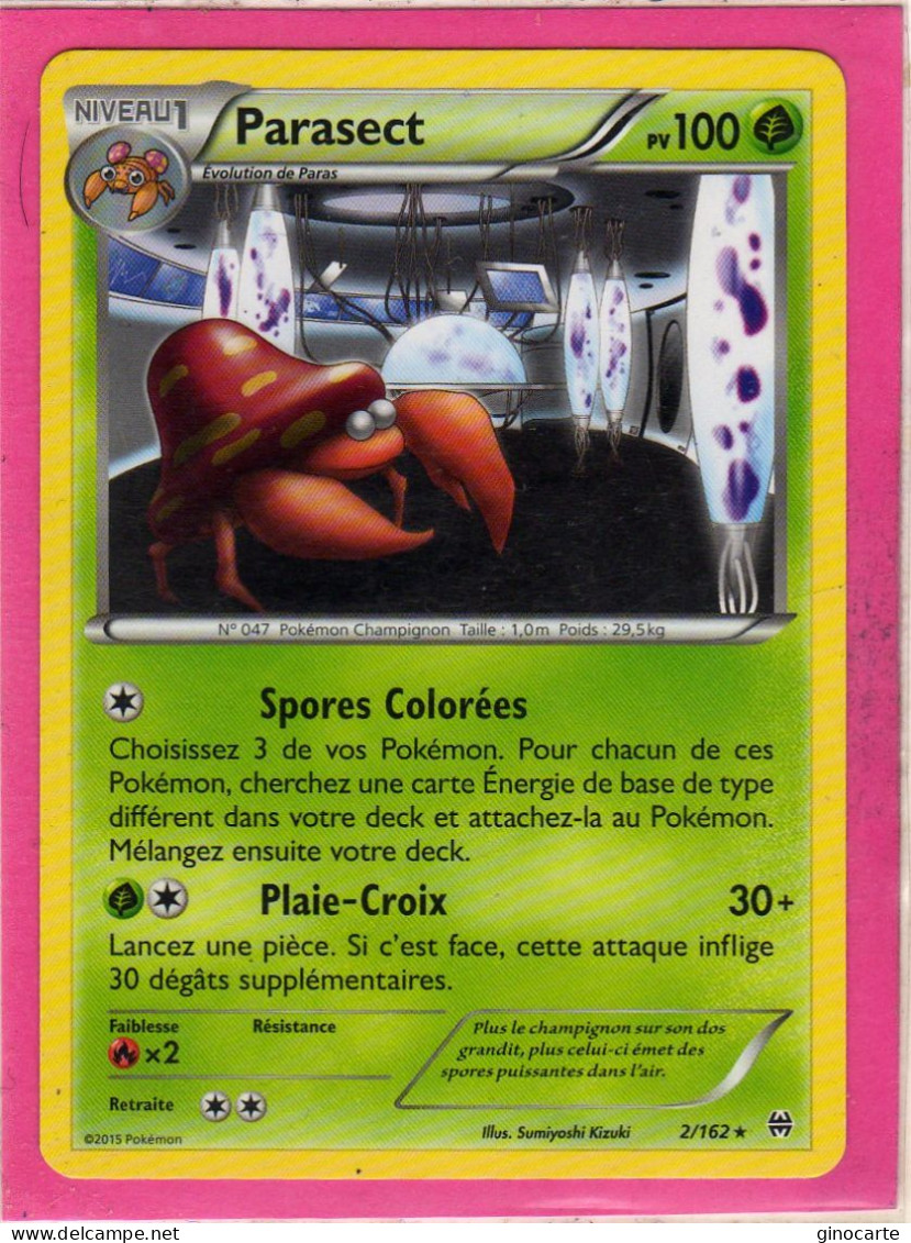 Carte Pokemon Francaise 2015 Xy Impulsion Turbo 2/162 Parasect 100pv Neuve - XY