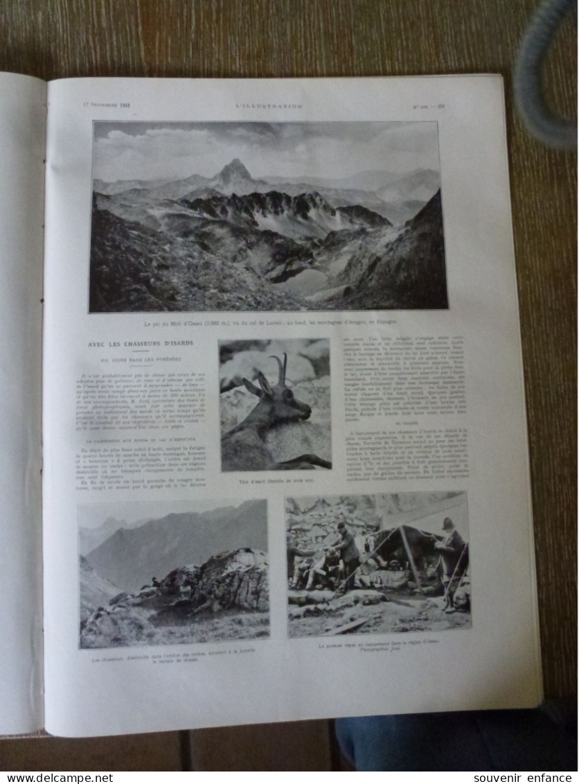 L'Illustration Septembre 1921 Béziers Vendanges Everest Meaux Croix De Guerre Belley Paris Gothique Chasseurs D'Isards - L'Illustration