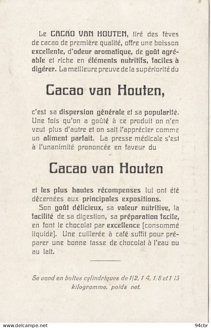 CHROMO IMAGE ( 9X14) CACAO VAN HOUTEN - Van Houten