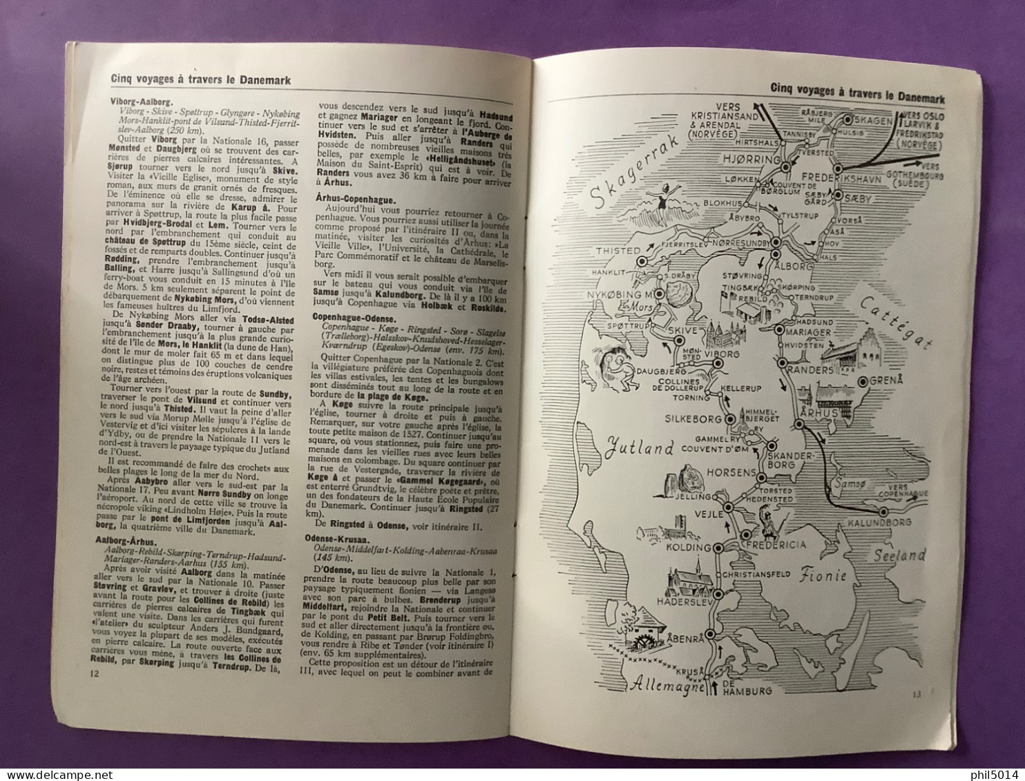 DANNEMARK    Livret 17 X 13       16 Pages      Plans….    Cinq Voyages     Bon état (annotations….) - Dinamarca