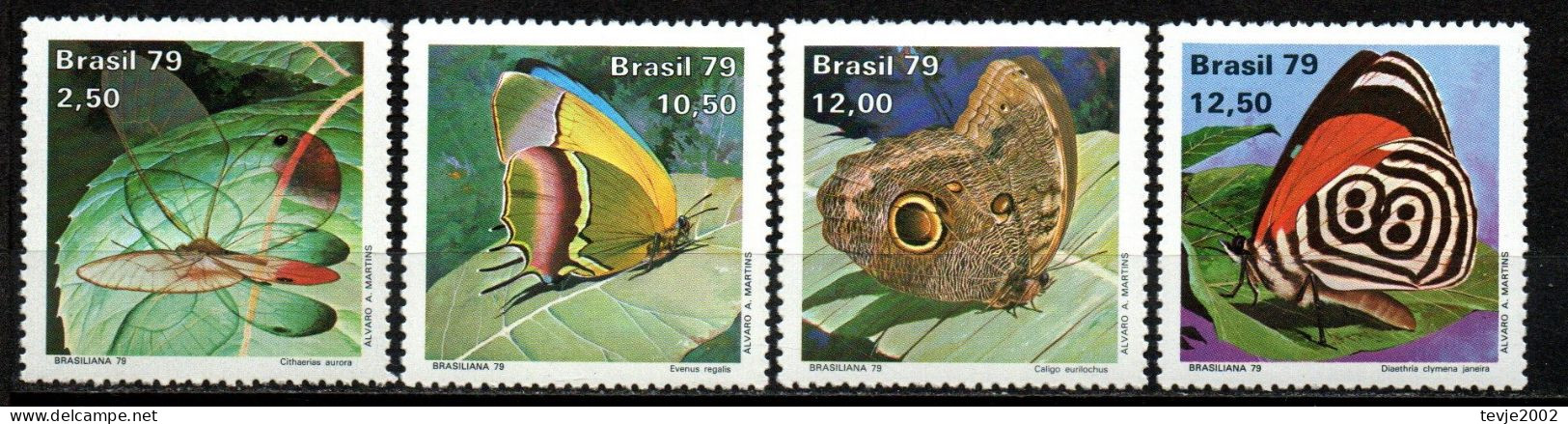 Brasilien 1979 - Mi.Nr. 1716 - 1719 - Postfrisch MNH - Tiere Animals Schmetterlinge Butterflies - Schmetterlinge