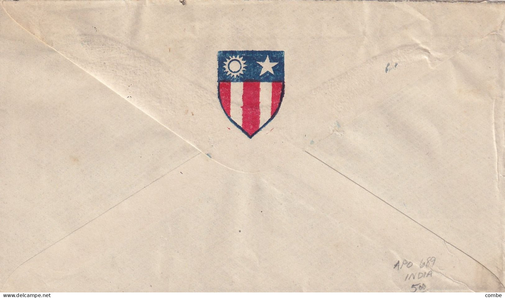 COVER USA. 19 FEB 1945. APO 689. LEDO ASSAM. INDIA. PASSED BY EXAMINER - Briefe U. Dokumente