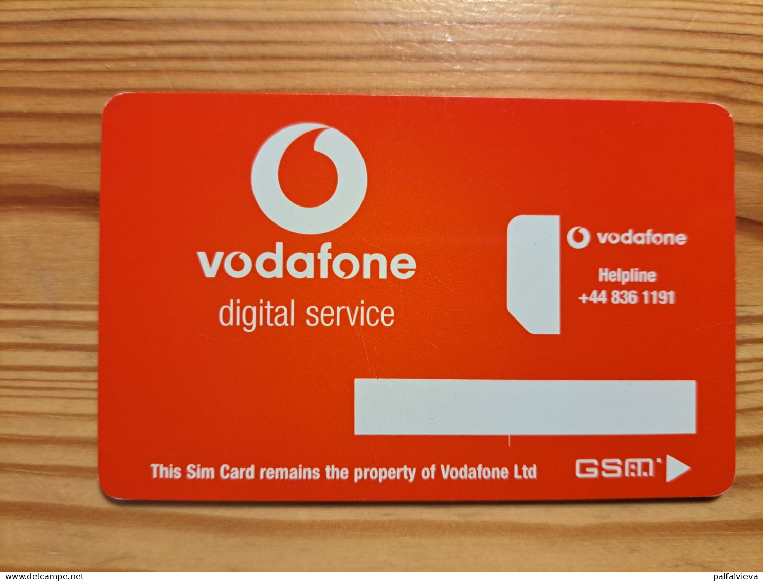 GSM SIM Phonecard United Kingdom, Vodafone - Emissions Entreprises