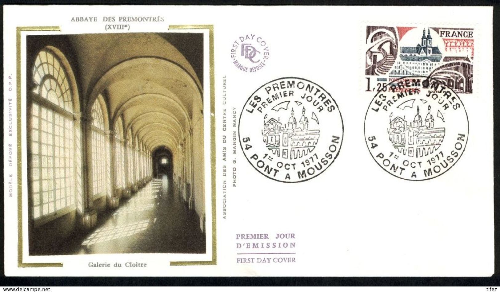 FDC/France/Année 1977 - N°1947 : Abbaye Des Prémontrés Pont à Mousson - 1970-1979