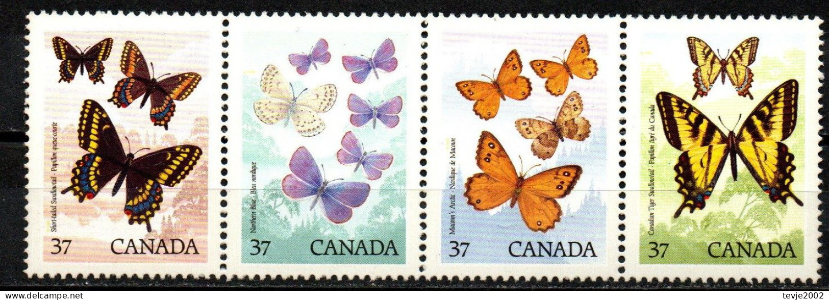Kanada Canada 1988 - Mi.Nr. 1090 - 1093 - Postfrisch MNH - Tiere Animals Schmetterlinge Butterflies - Schmetterlinge