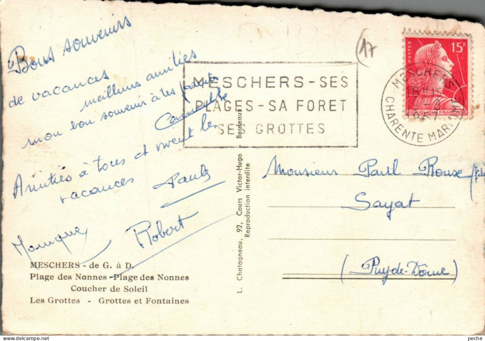 N°1061 W -cpsm Souvenir De Meschers -multivues- - Saluti Da.../ Gruss Aus...