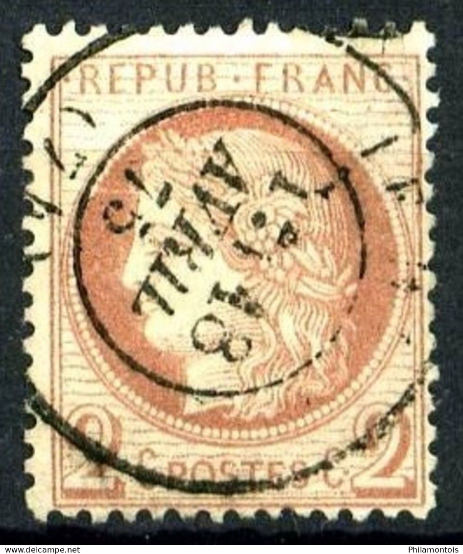 51 - 2c Rouge-brun Cérés - Oblitéré - Superbe Cachet Centré - Luxe. - 1871-1875 Ceres