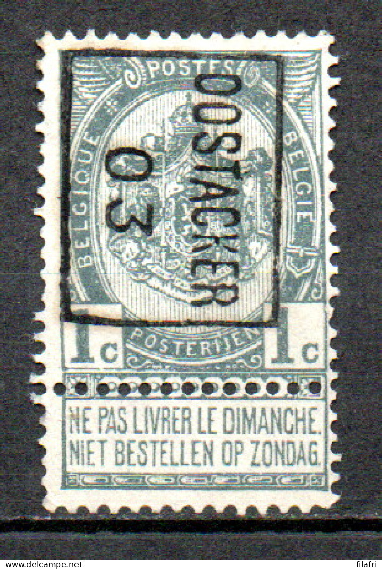 511 Voorafstempeling Op Nr 53 - OOSTACKER 03 -  Positie B - Rollo De Sellos 1900-09