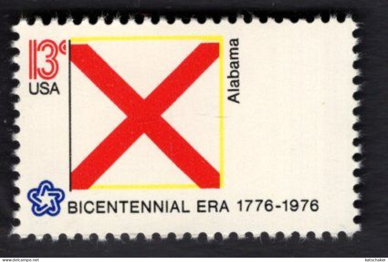 2016936881 1976 SCOTT 1654 (XX) POSTFRIS MINT NEVER HINGED - American Bicentennial FLAG OF ALABAMA - Unused Stamps