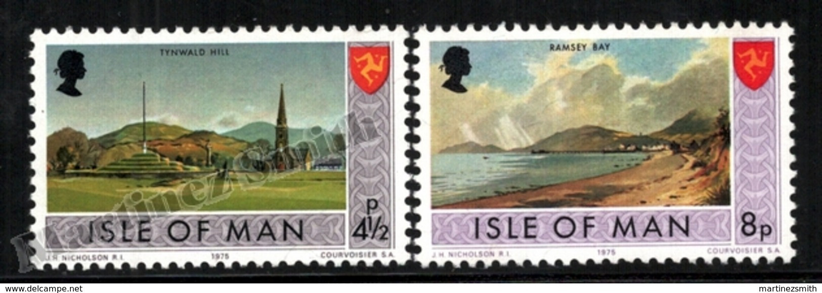 Isle Of Man 1975 Yvert 41-42, Definitive Set, Isles Of Man Landscapes - MNH - Man (Insel)