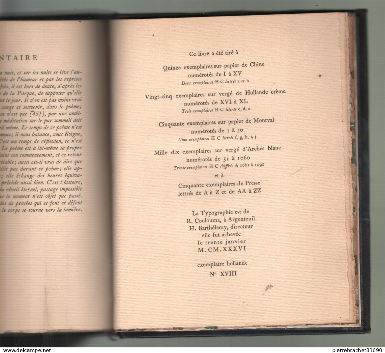 Paul Valéry. La Jeune Parque Commenté Par Alain. 1936. Numéroté - Non Classificati