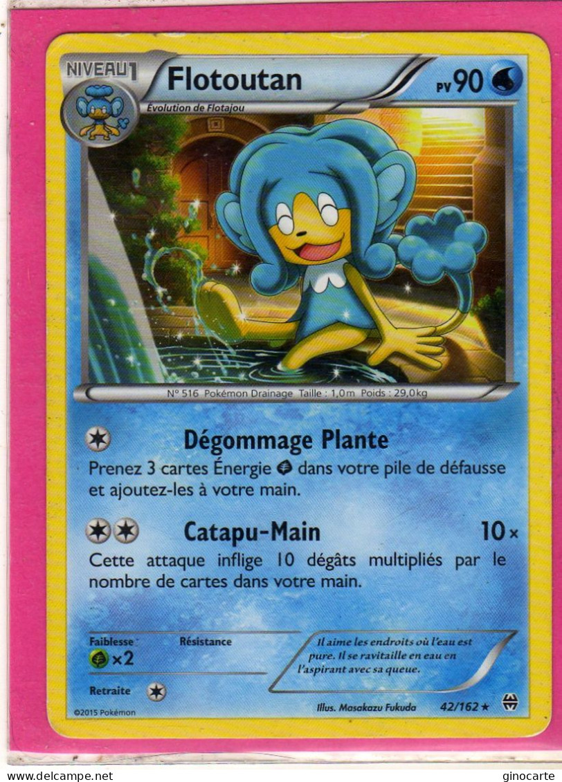 Carte Pokemon Francaise 2015 Xy Impulsion Turbo 42/162 Flotoutan 90pv Occasion - XY