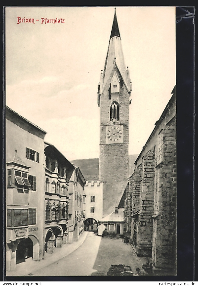 Cartolina Brixen, Ansicht Vom Pfarrplatz  - Sonstige & Ohne Zuordnung