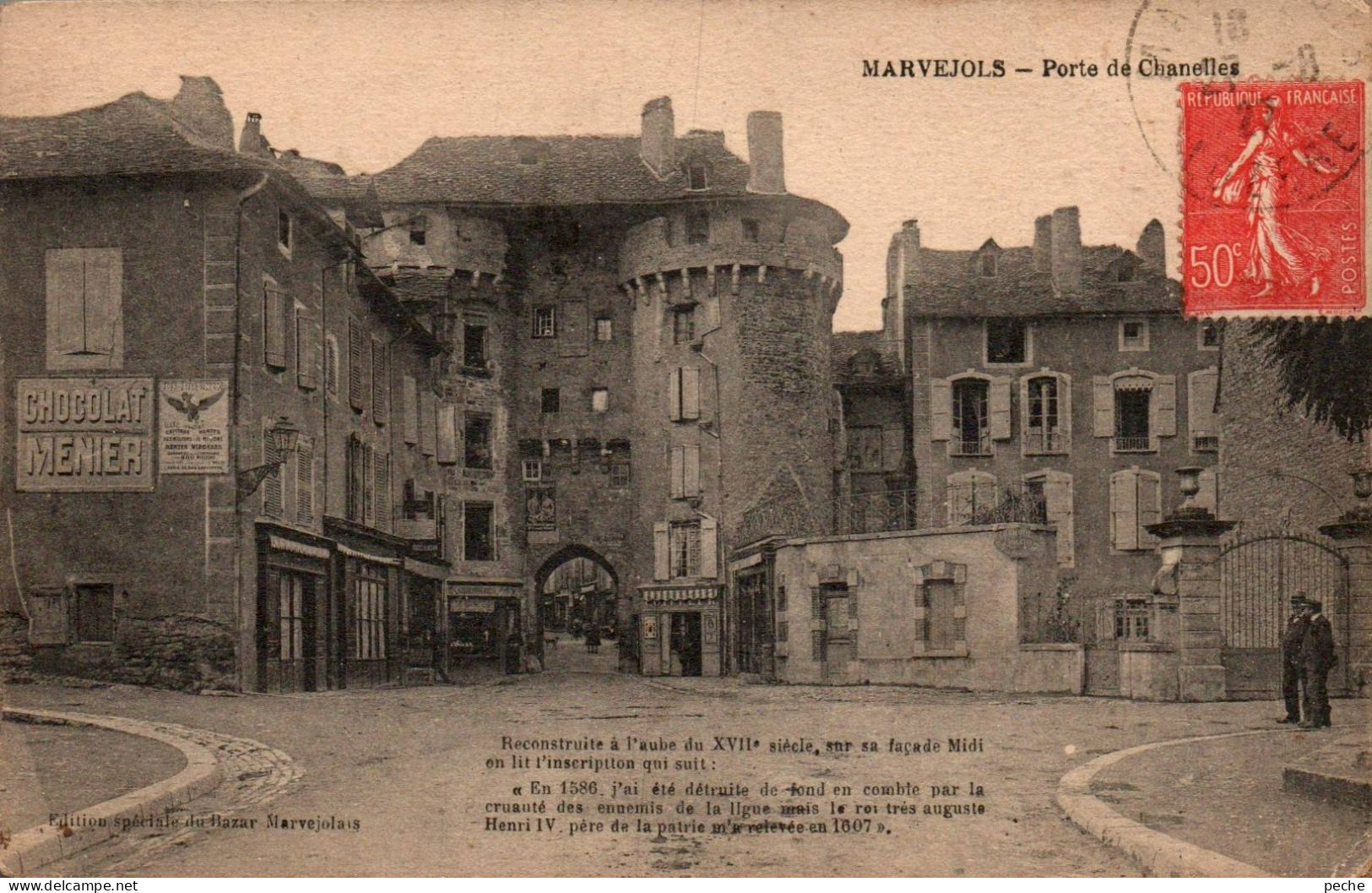 N°1066 W -cpa Marvejols -porte De Chanelles- - Marvejols