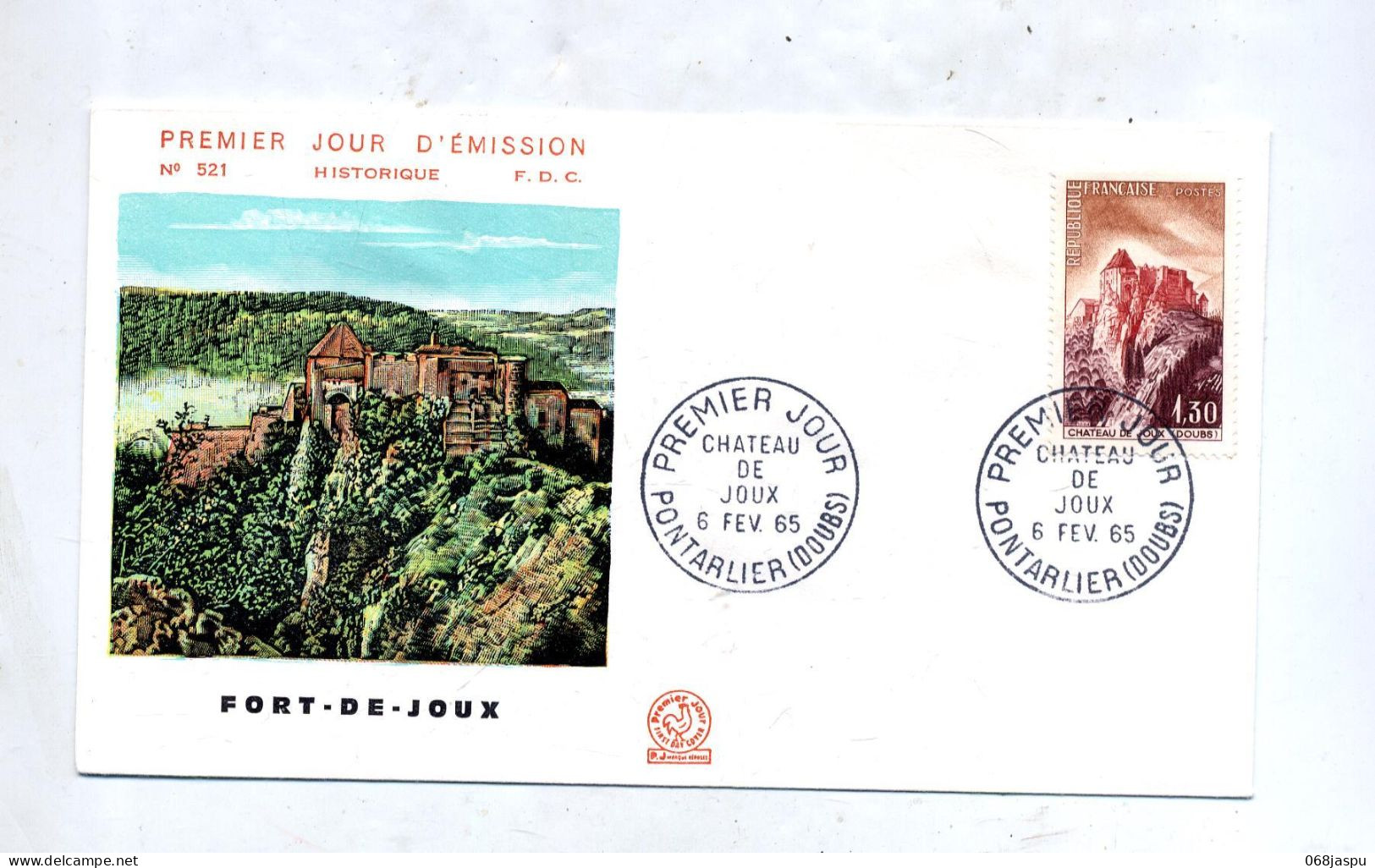 Lettre Fdc 1965 Chateau Joux - 1960-1969