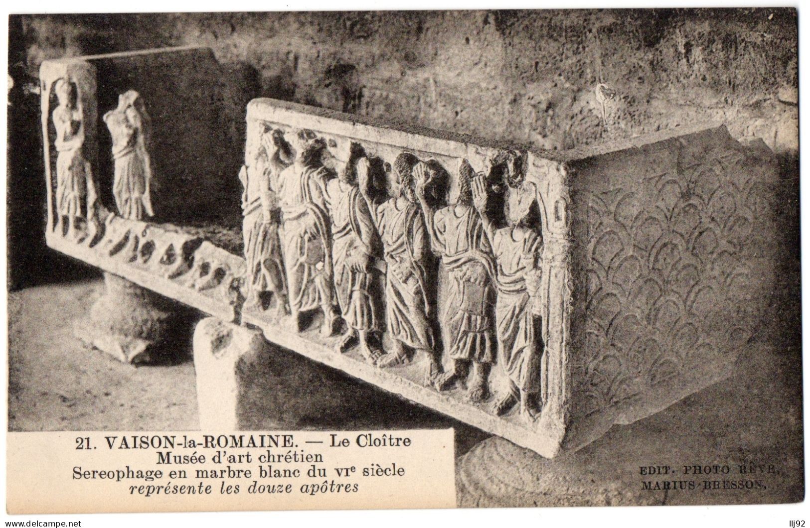 CPA 84 - VAISON LA ROMAINE (Vaucluse) - 21. Le Cloître. Musée D'art Chrétien. Sarcophage Des Douze Apôtres - Vaison La Romaine