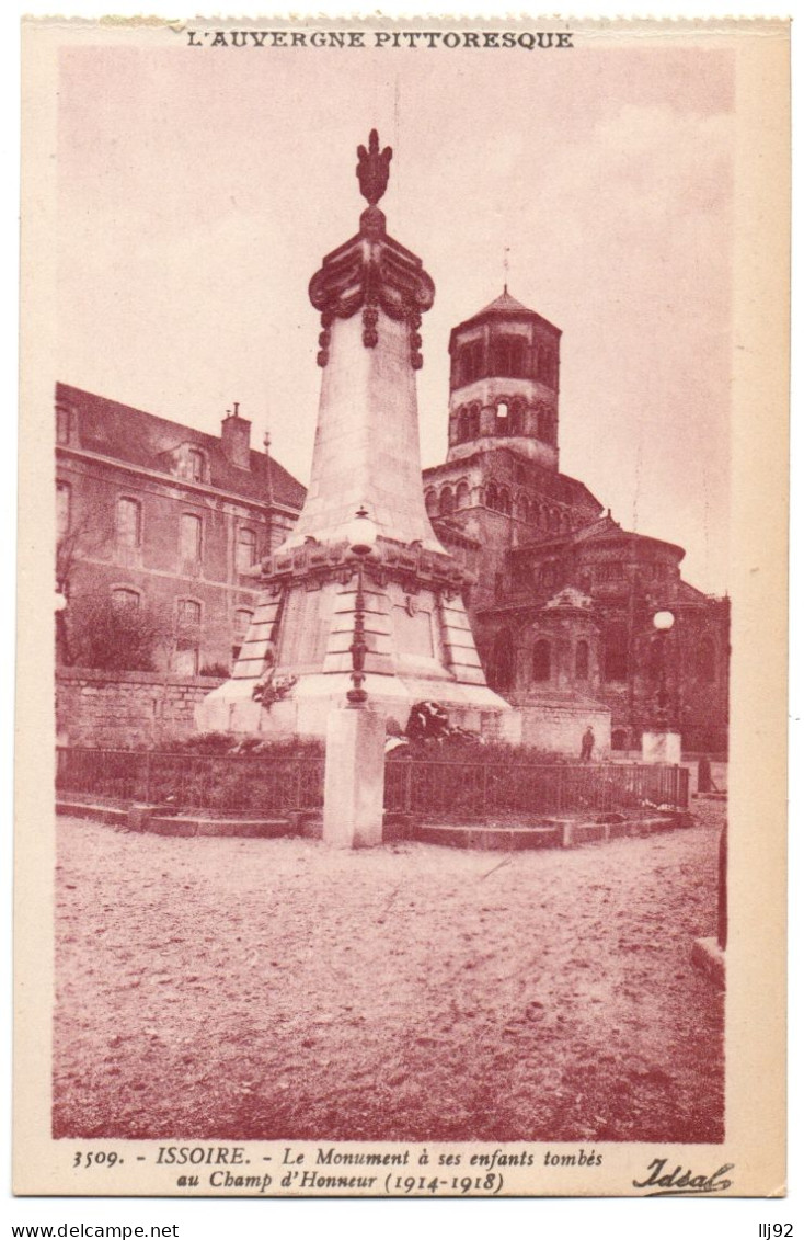 CPA 63 - ISSOIRE (Puy De Dôme) - 3509. Le Monument à Ses Enfants Tombés Au Champ D'Honneur (1914-1918) - Issoire