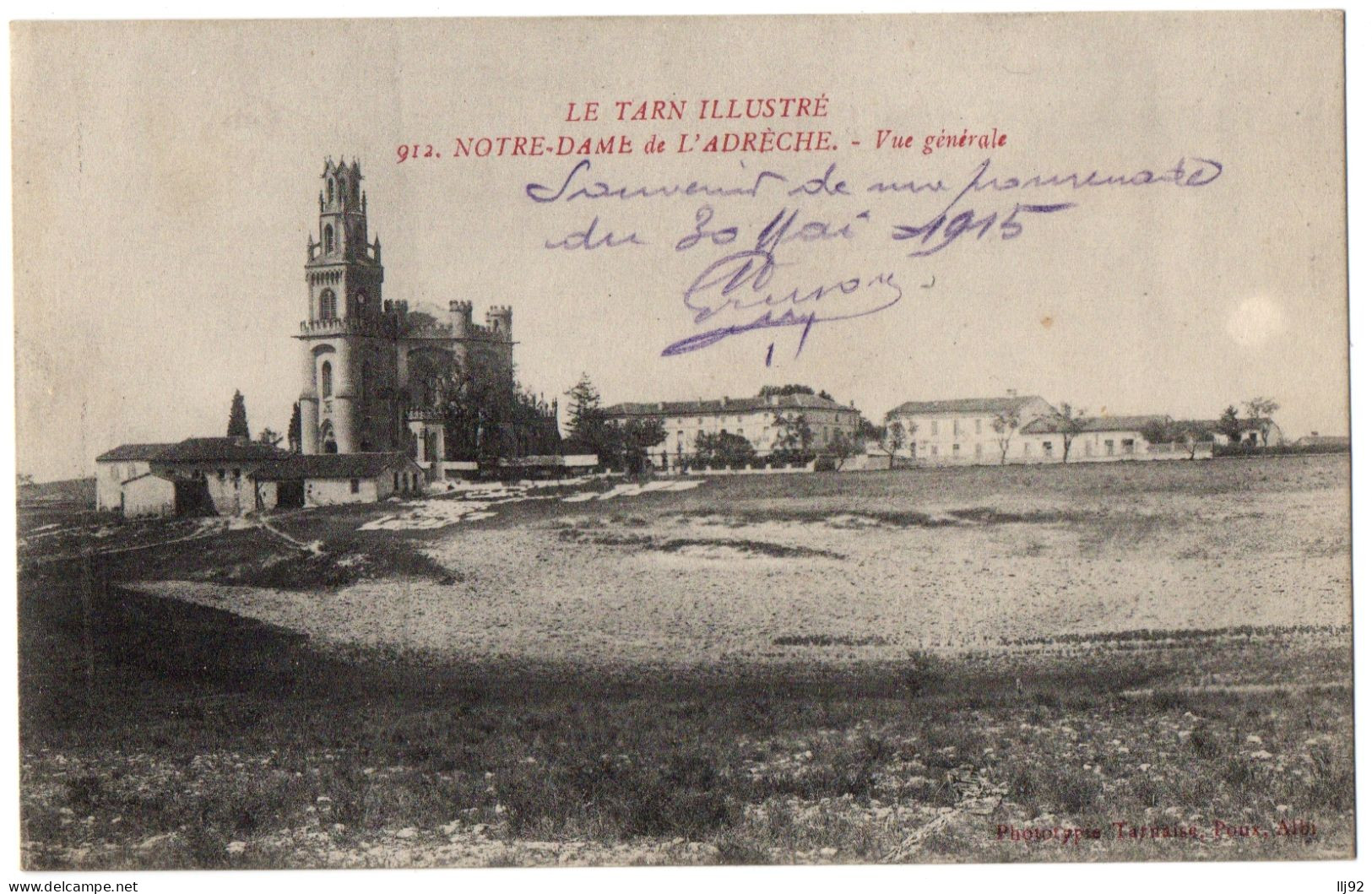 CPA 81 - CAGNAC (Tarn) - 912. Notre-Dame De L'Adrèche (la Drèche). Vue Générale - Sonstige & Ohne Zuordnung