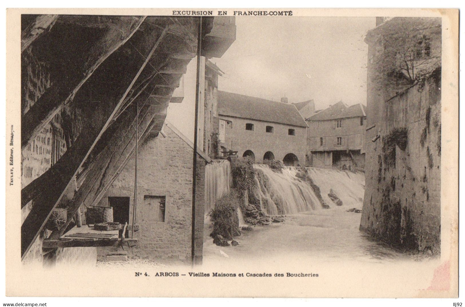 CPA 39 - ARBOIS (Jura) - 4. Vieilles Maisons Et Cascades Des Boucheries - Dos Simple - Arbois