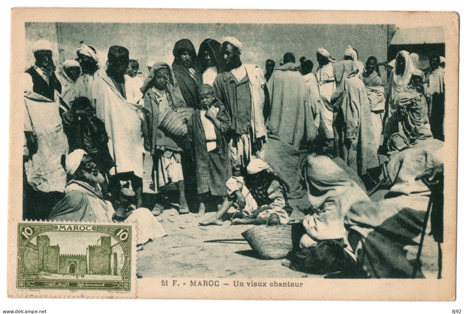 CPA MAROC - 51 F. Un Vieux Chanteur - Photo Flandrin - Autres & Non Classés