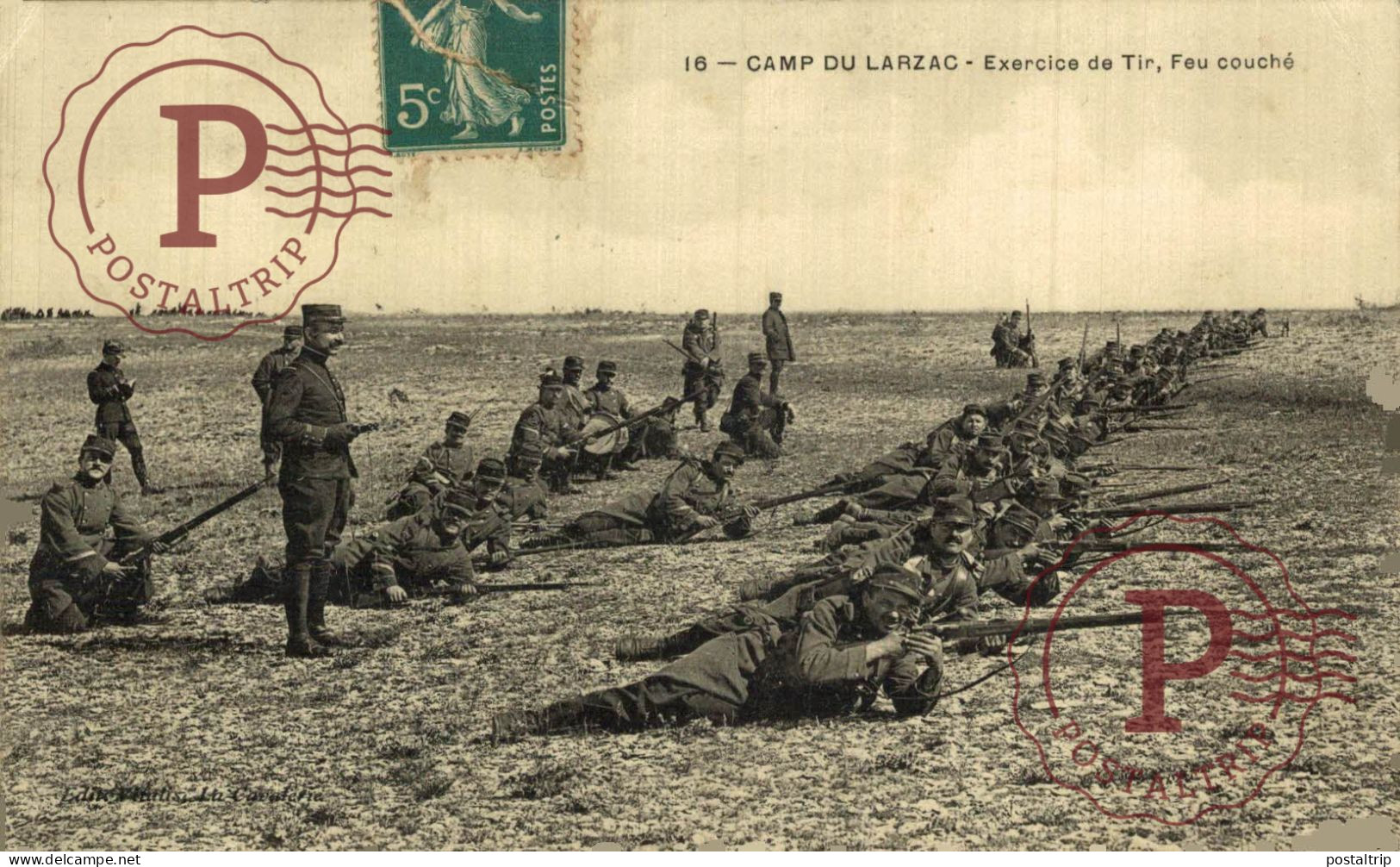 Camp Du Larzac.  Exercice De Tir , Feu Couché. MILITAR. MILITAIRE. - Regiments